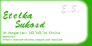 etelka sukosd business card